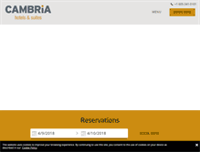 Tablet Screenshot of cambriasuitesrapidcity.com